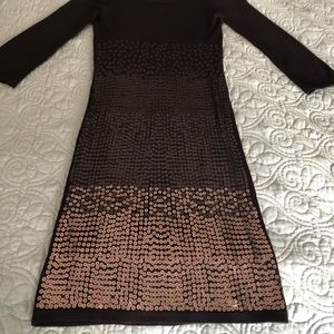 GUESS off shoulder sequin sweater dress